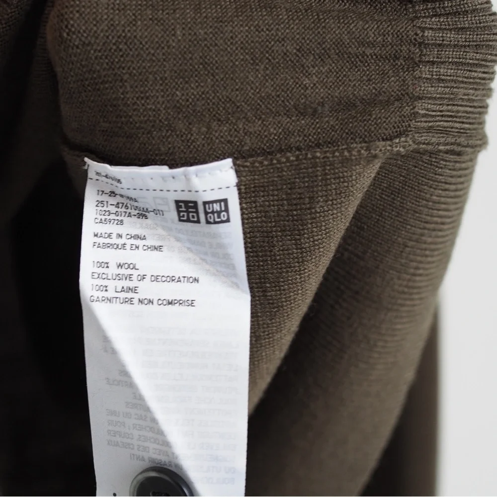 Anya Hindmarch merino extra fine wool Uniqlo cardigan oversized sweater large - Picture 9 of 9